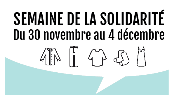 Semaine de la solidarité du 30 novembre au 4 décembre