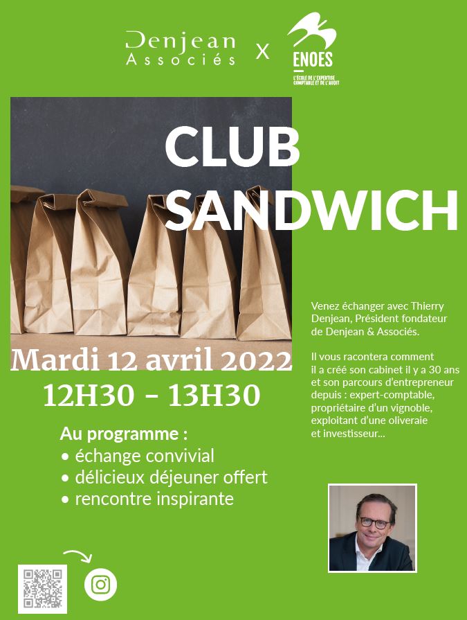 , Club Sandwich : Parcours d’entrepreneur et d’expert-comptable